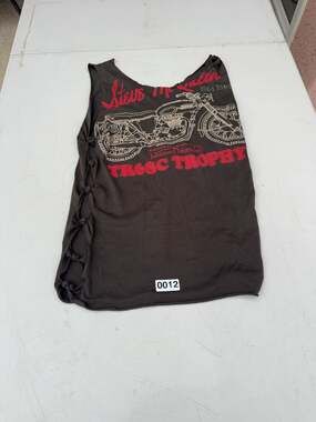 Johnson Motors Steve McQueen TR6SC Trophy Motorcycle Graphic Side-Tie Tank Top